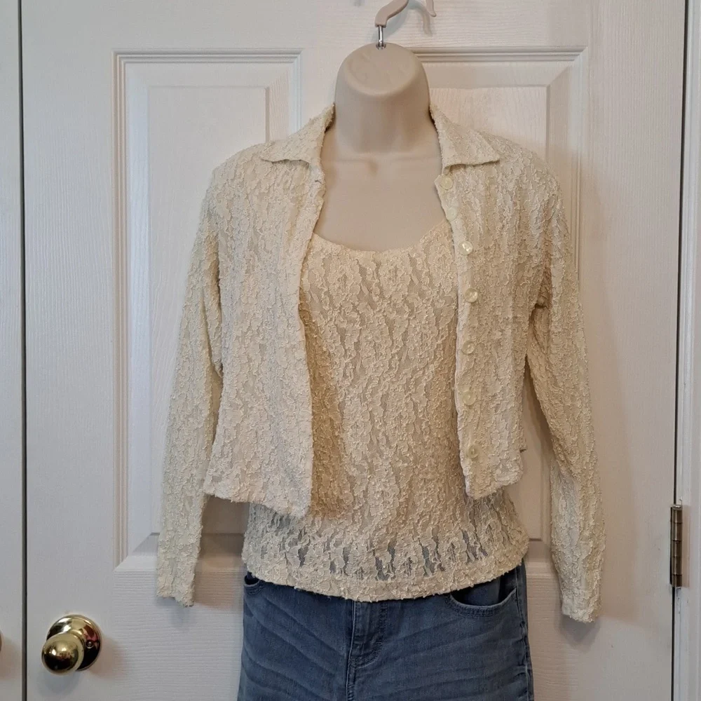 2-pc Lace Top Set - Picture 2 of 12